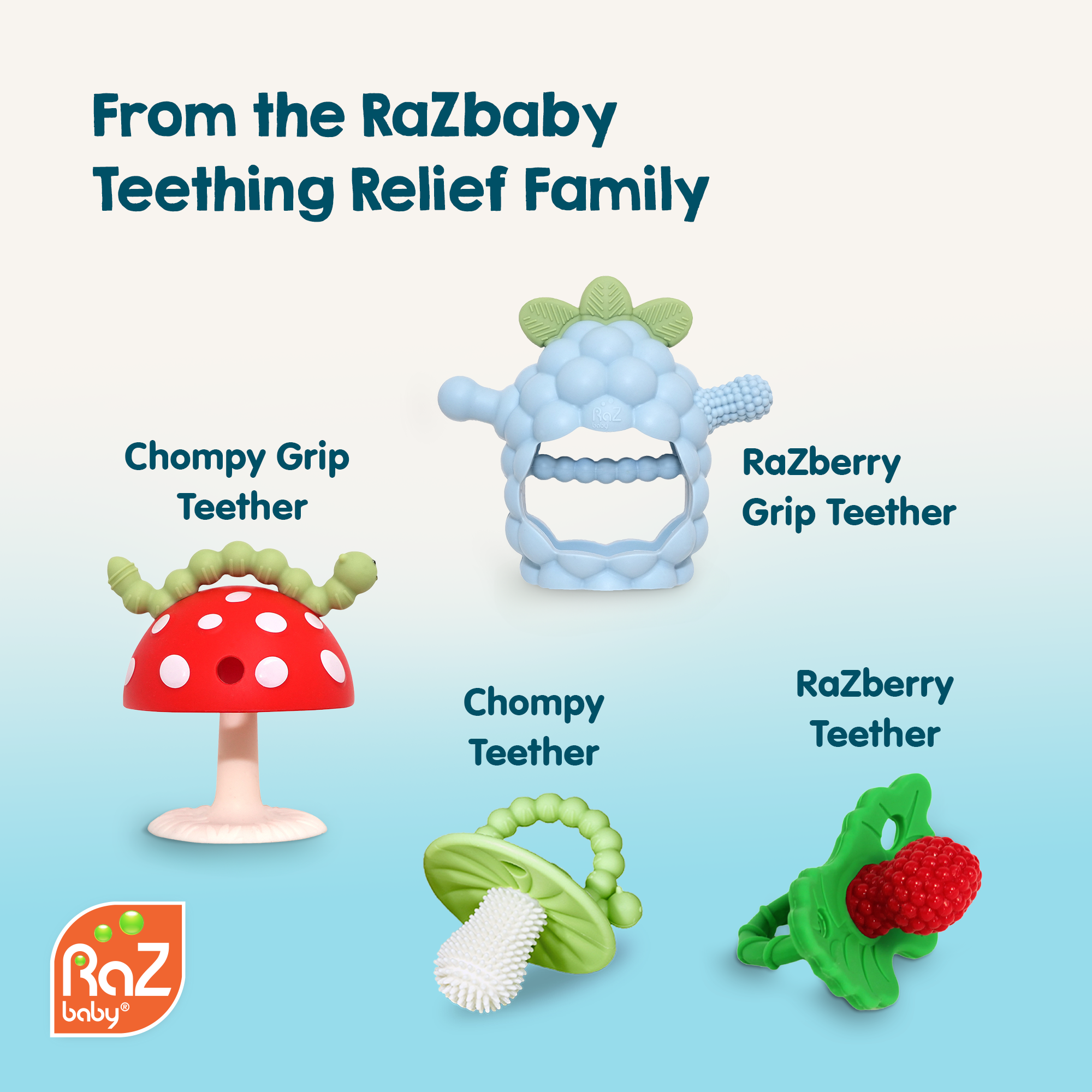 RaZberry Bites Teething Toy - Red