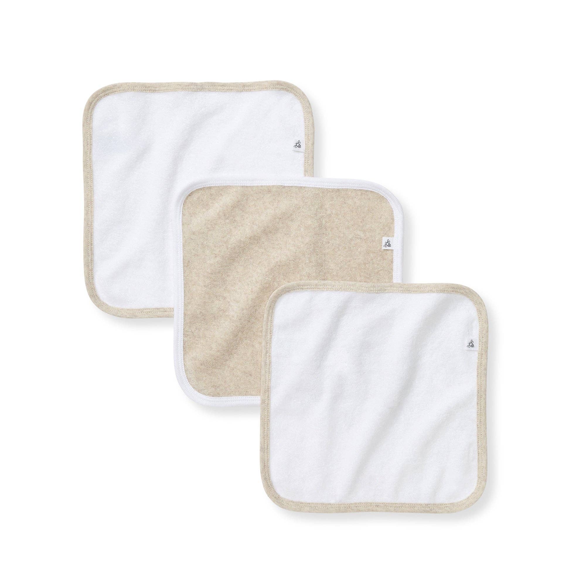 Set of 3 Golden Bee Knit Terry Washcloths
