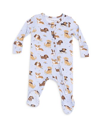 Blue Dog Zipper Footie