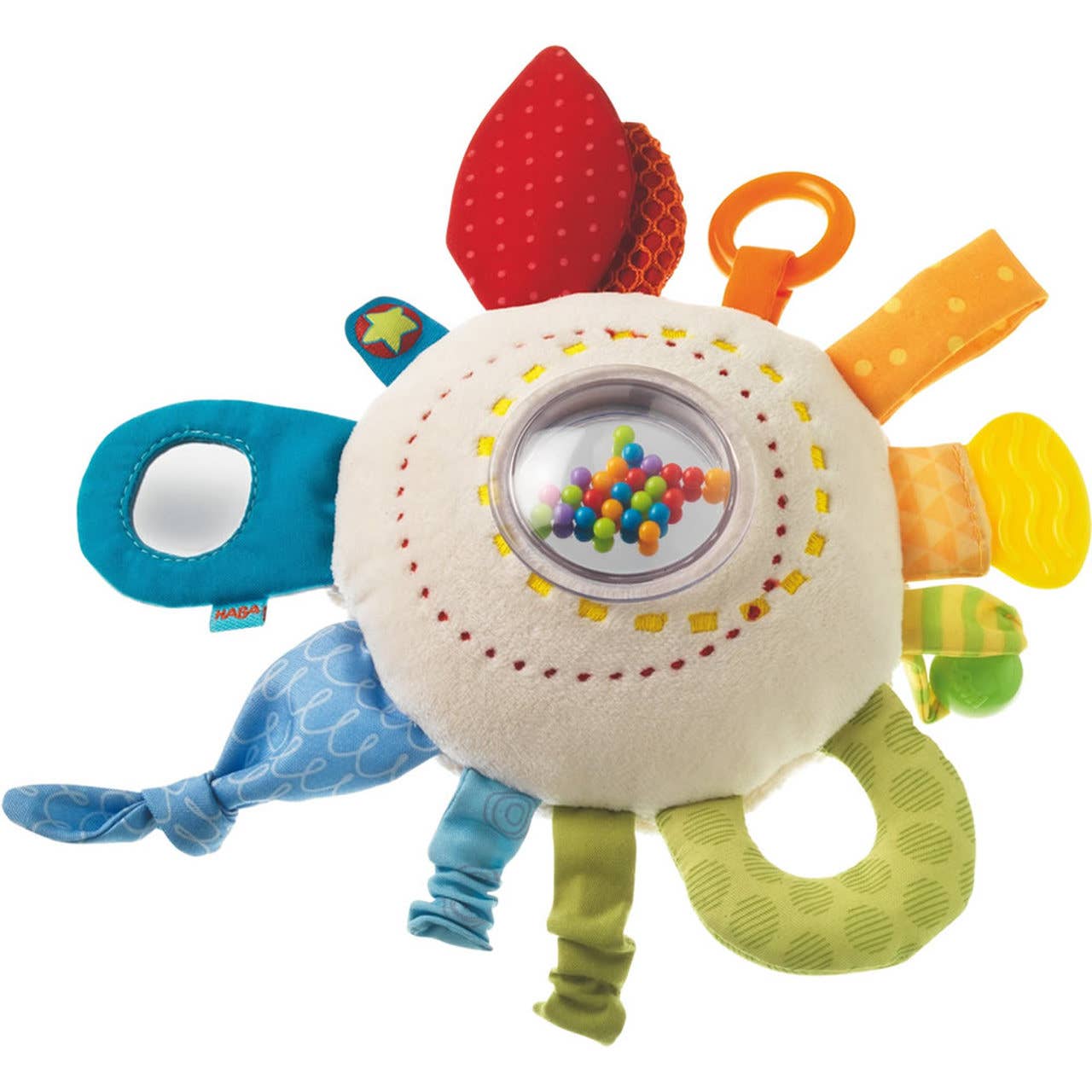 Teether Cuddly Rainbow Activity Toy – Sensory Baby Plush