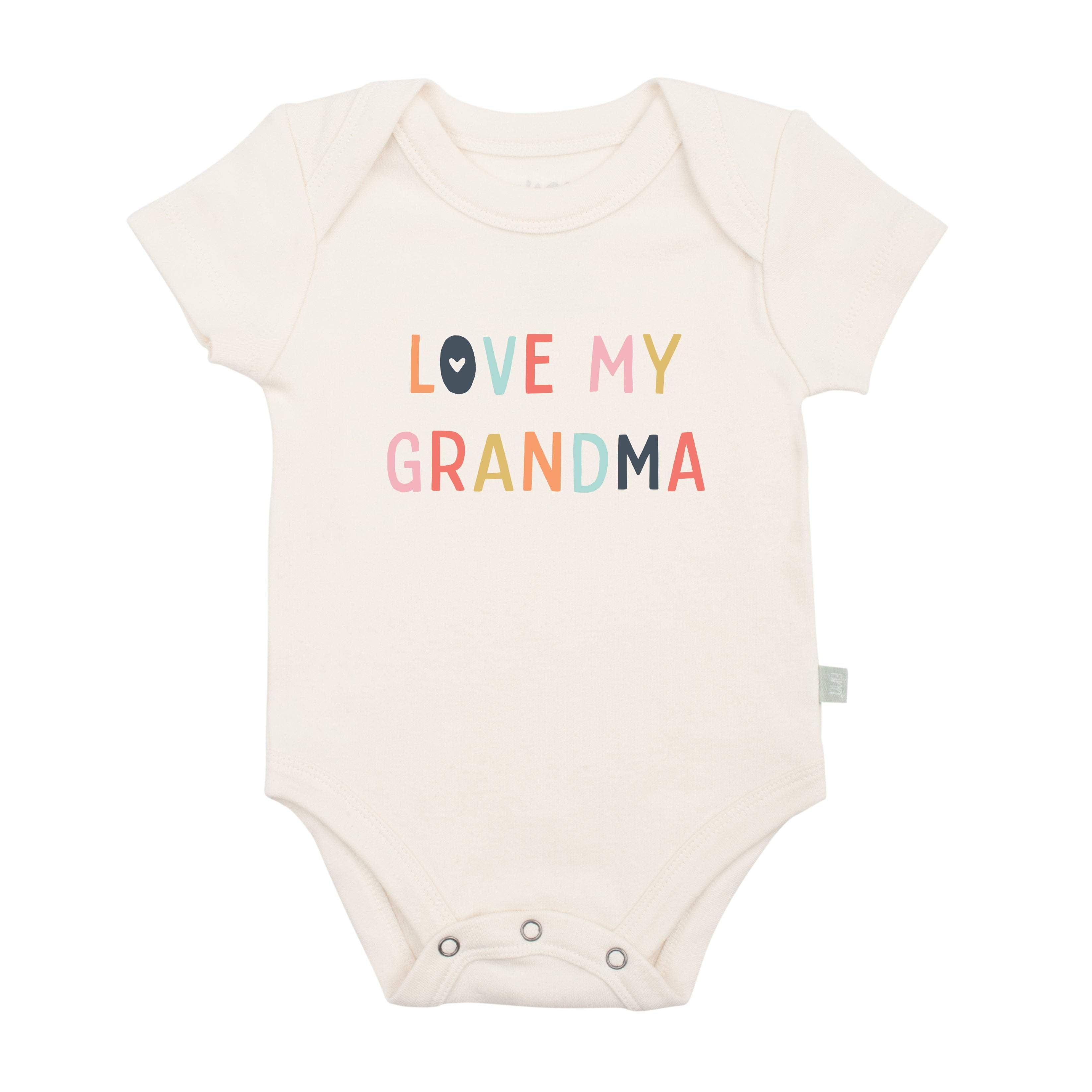 Baby graphic organic long sleeved bodysuit | love grandma