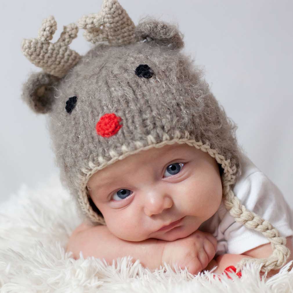 Rudolph Reindeer Beanie Hat Baby & Kids due July