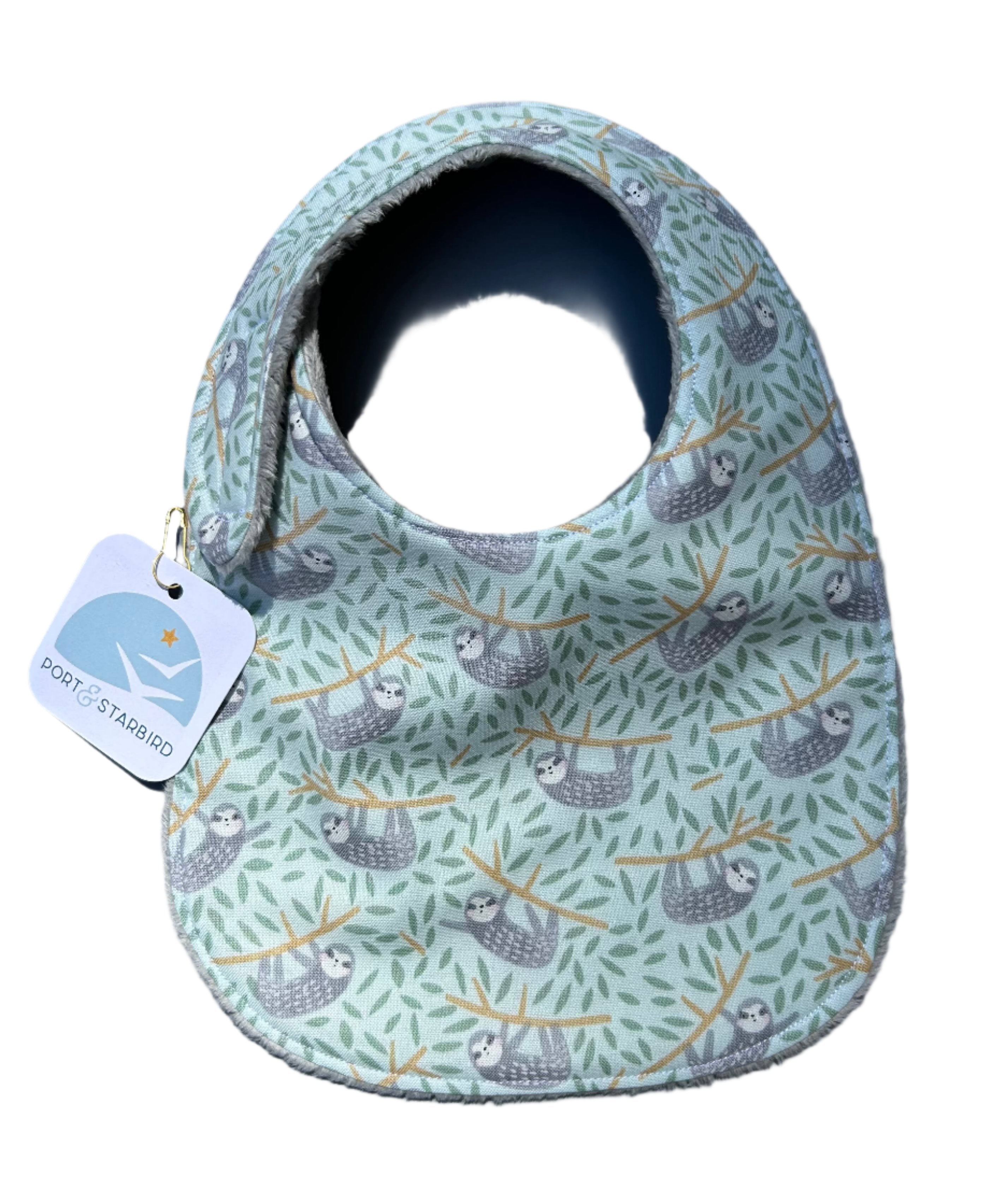 Just Hanging Around Sloth bib