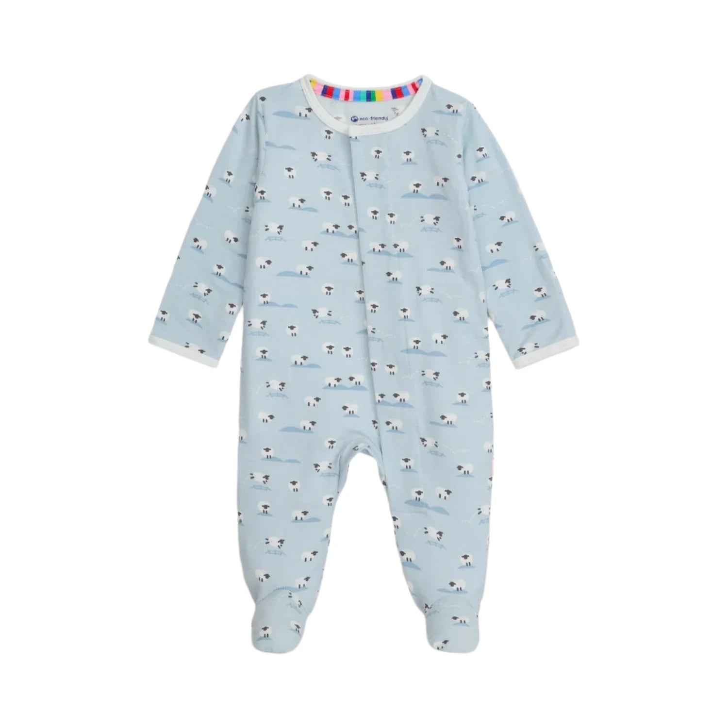 Baa Baa Baby One Magnetic Footie in Blue