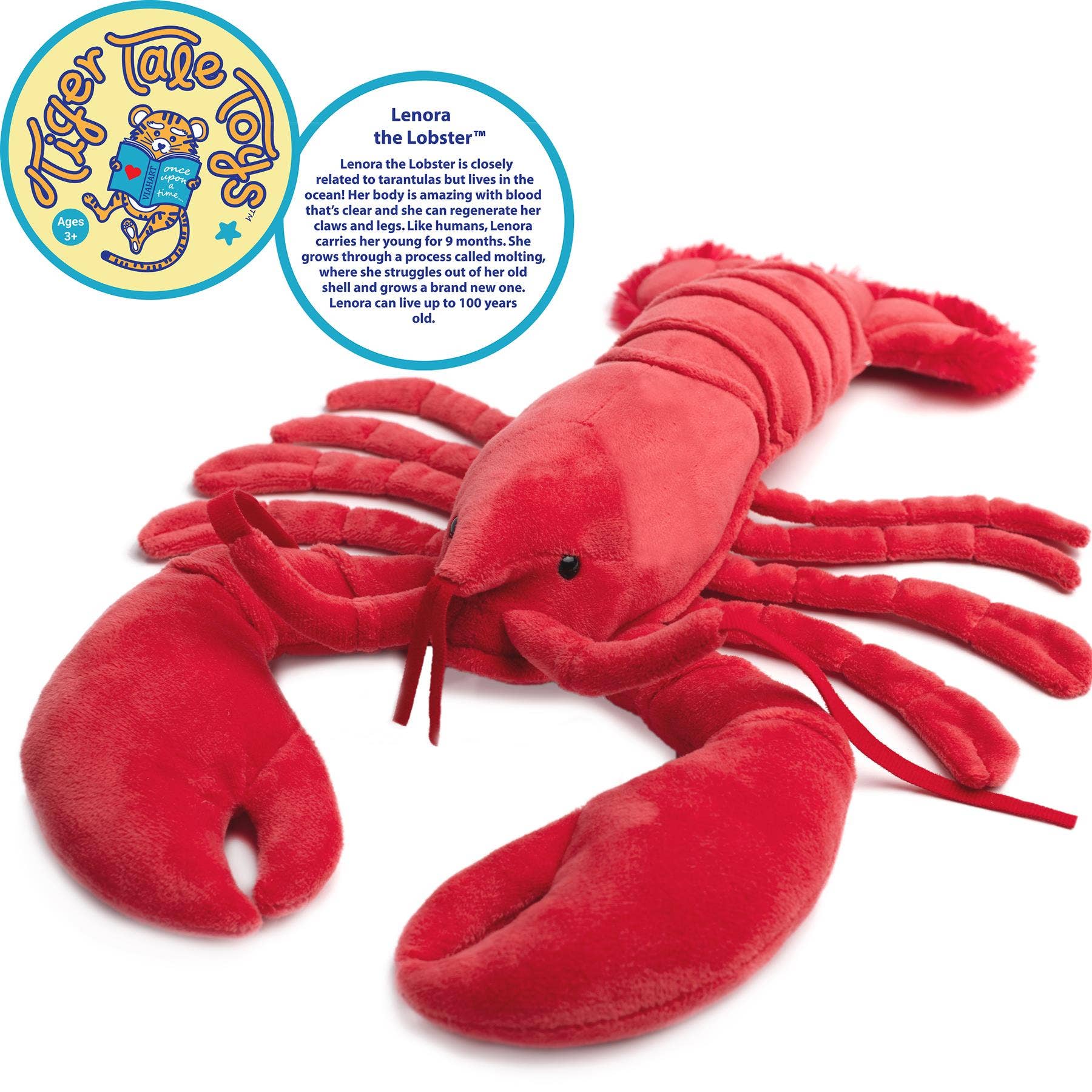 Lenora The Lobster - 13 Inch Stuffed Animal Plush | By Tiger