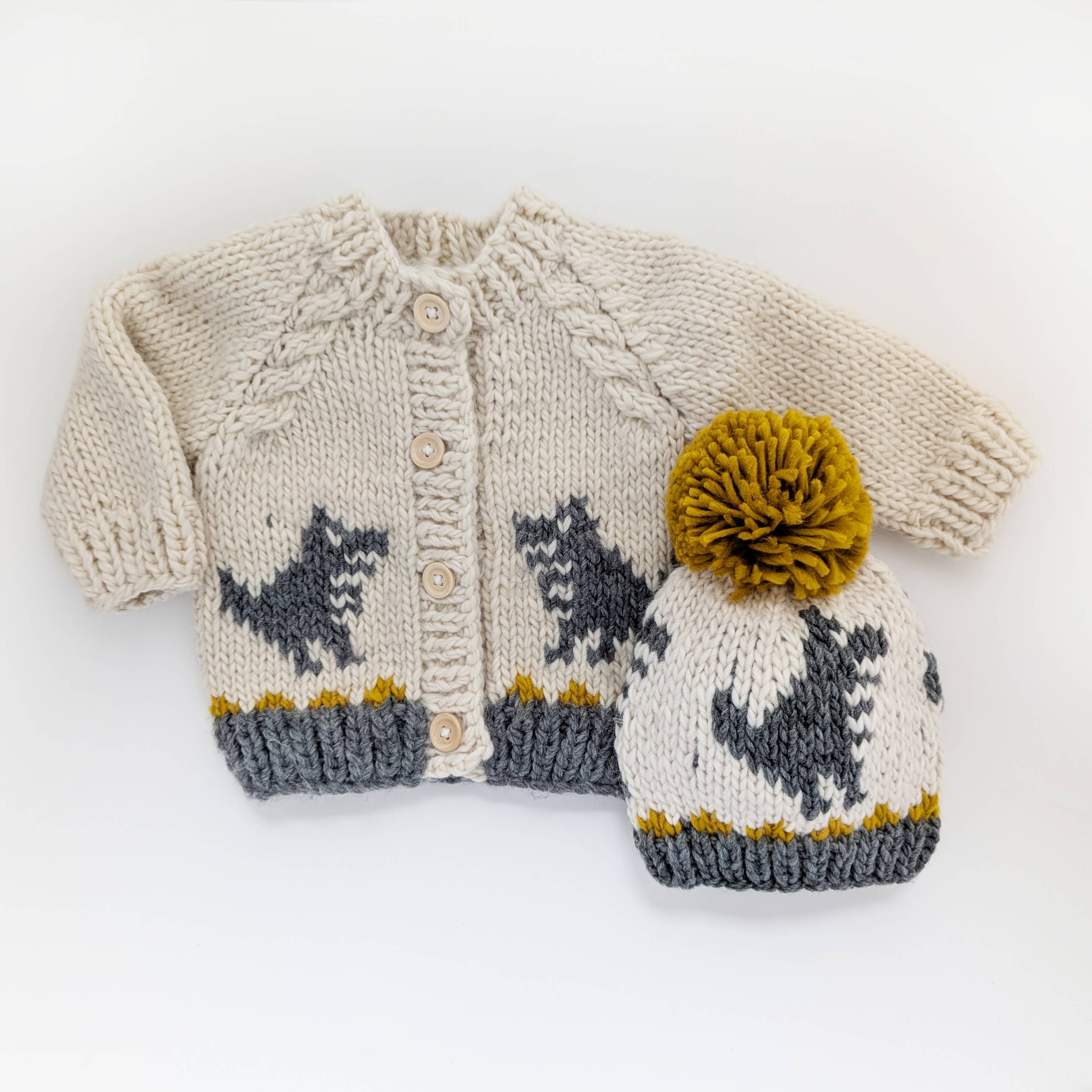T-Rex Cardigan Sweater for Baby & Toddler due July
