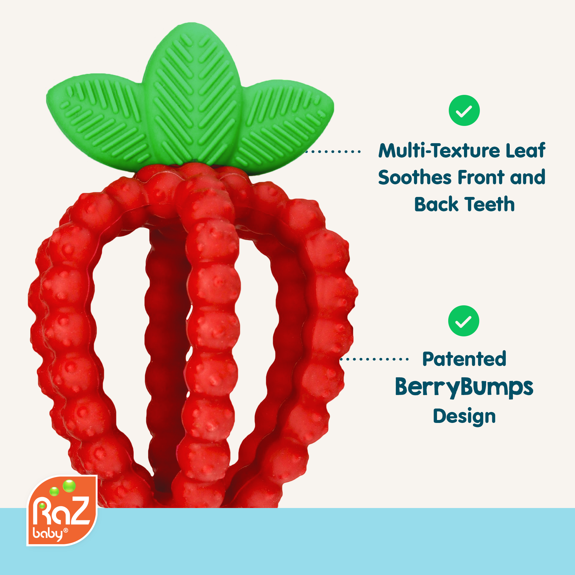 RaZberry Bites Teething Toy - Red