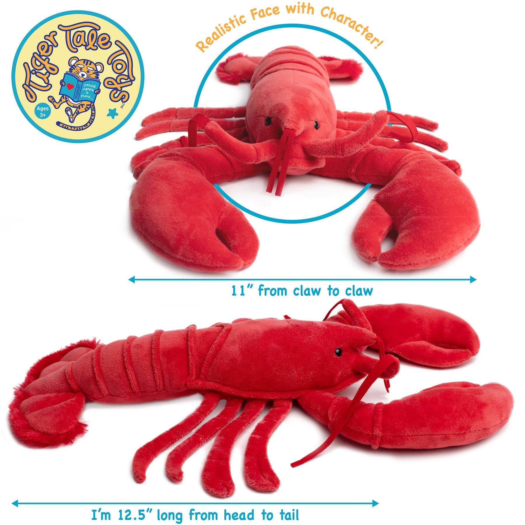 Lenora The Lobster - 13 Inch Stuffed Animal Plush | By Tiger