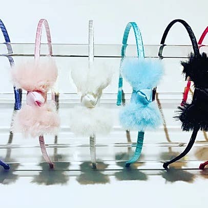 Faux Fur Bows Headband