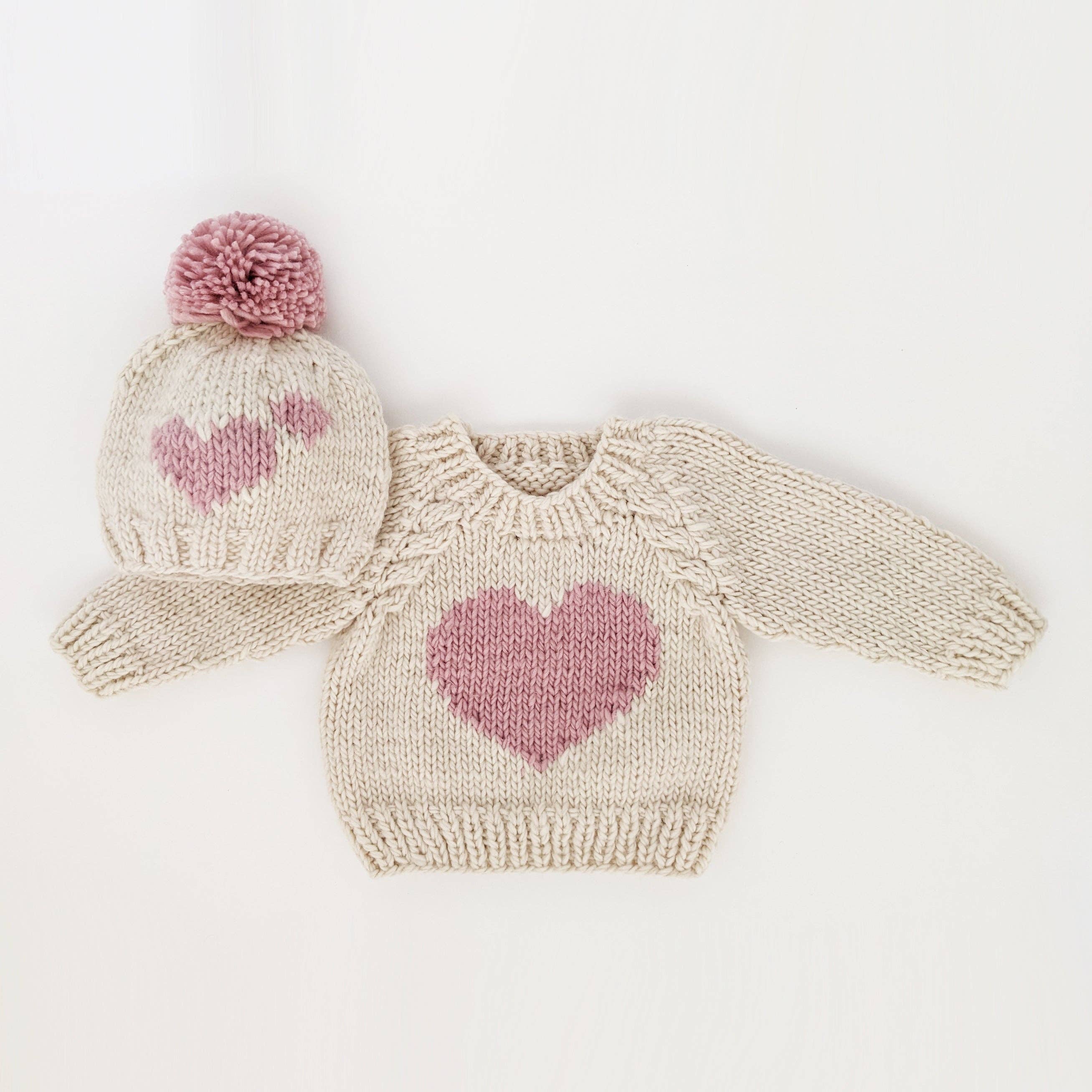 Sweetheart Knit Beanie Hat Rosy Baby & Kids