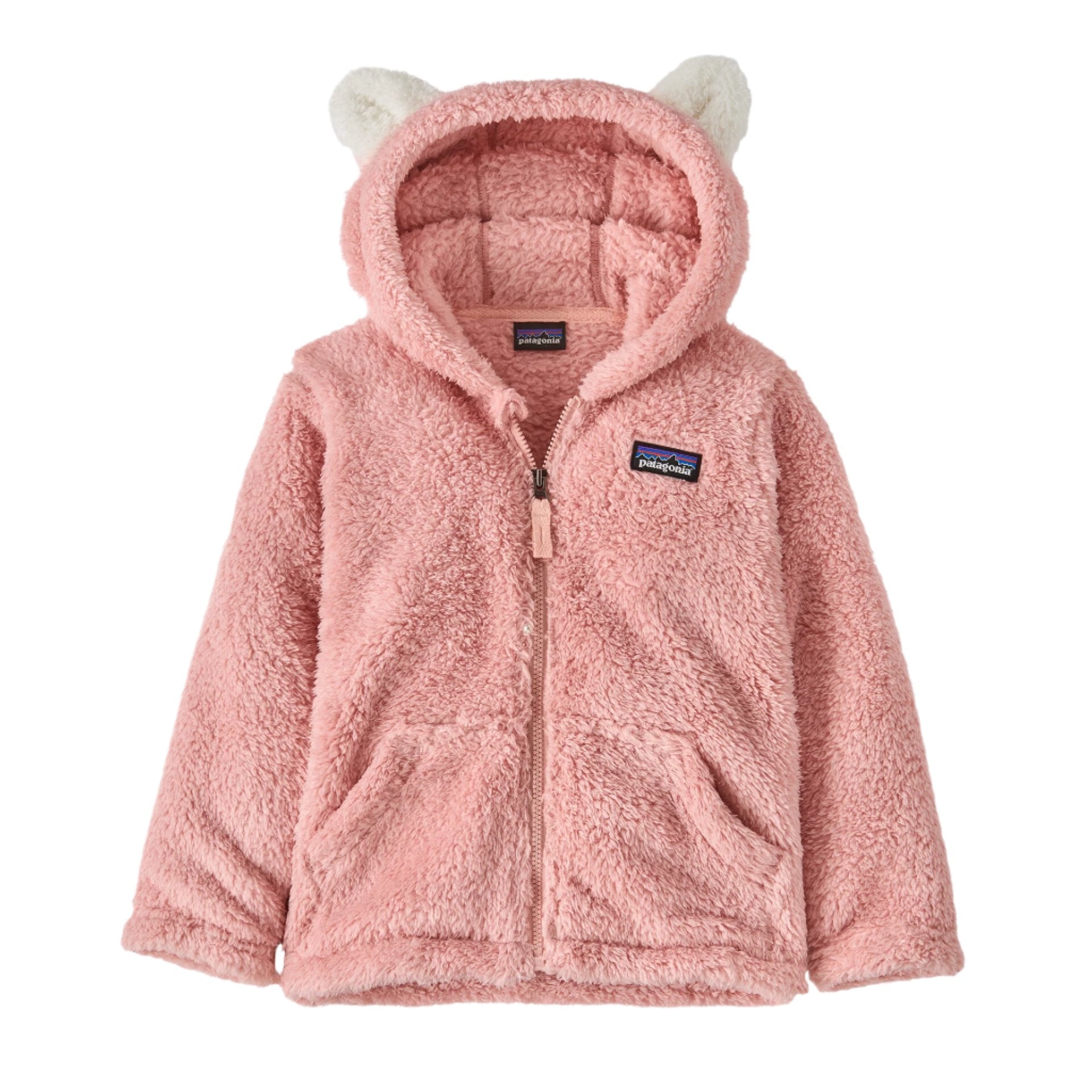 Baby Furry Friends Fleece Hoody in Mallow Pink