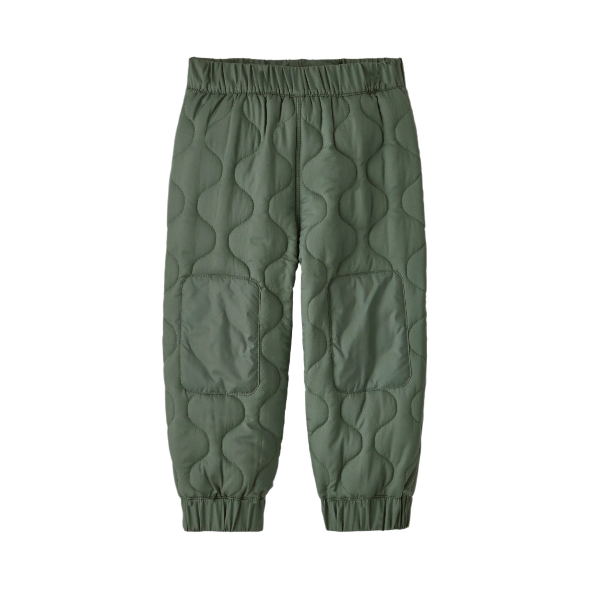 Baby Quilted Puff Joggers in Hemlock Green