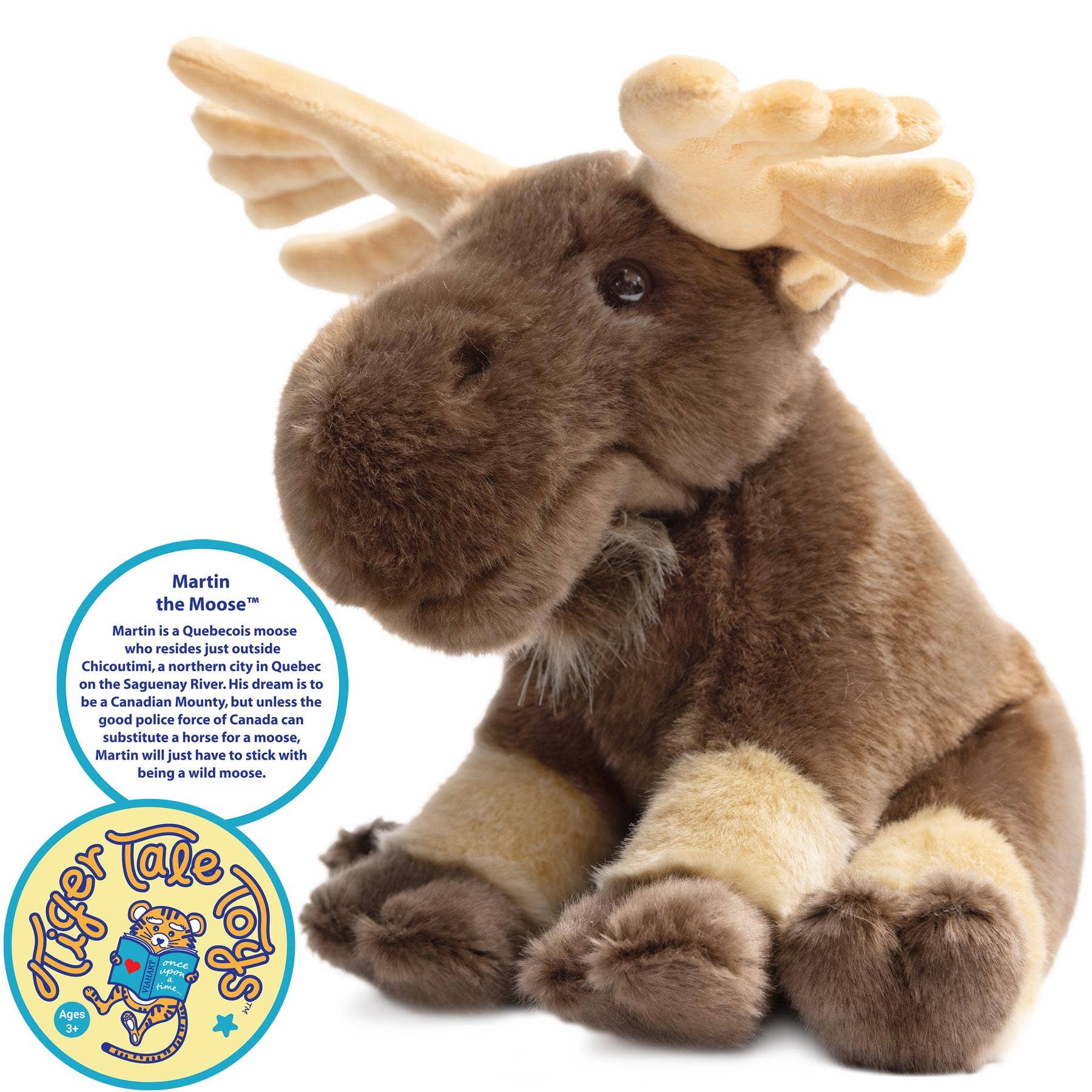 Martin The Moose - 10.5 Inch Stuffed Animal Plush