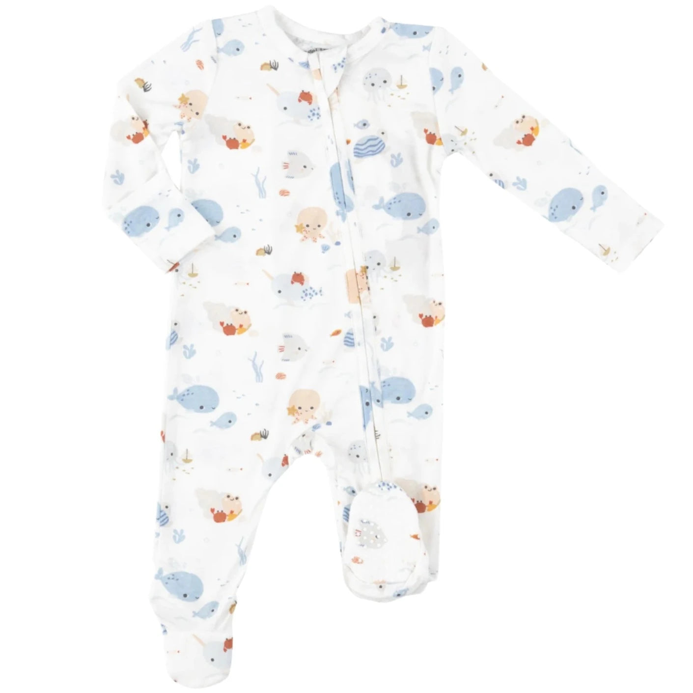 Cute Ocean 2-Way Zipper Footie