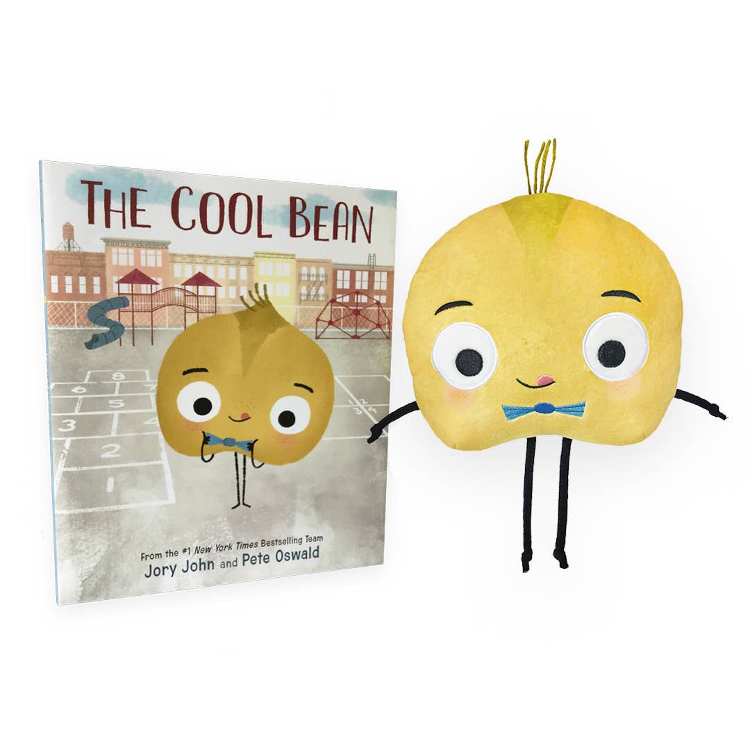 The Cool Bean Flip Plush with hardcover book
