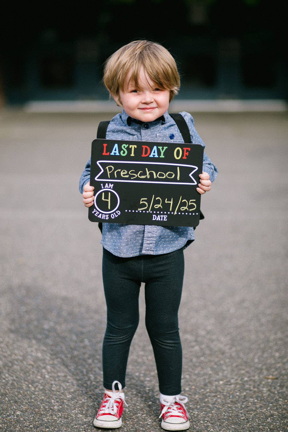 First And Last Day of School Photo Sharing Chalkboard Signs