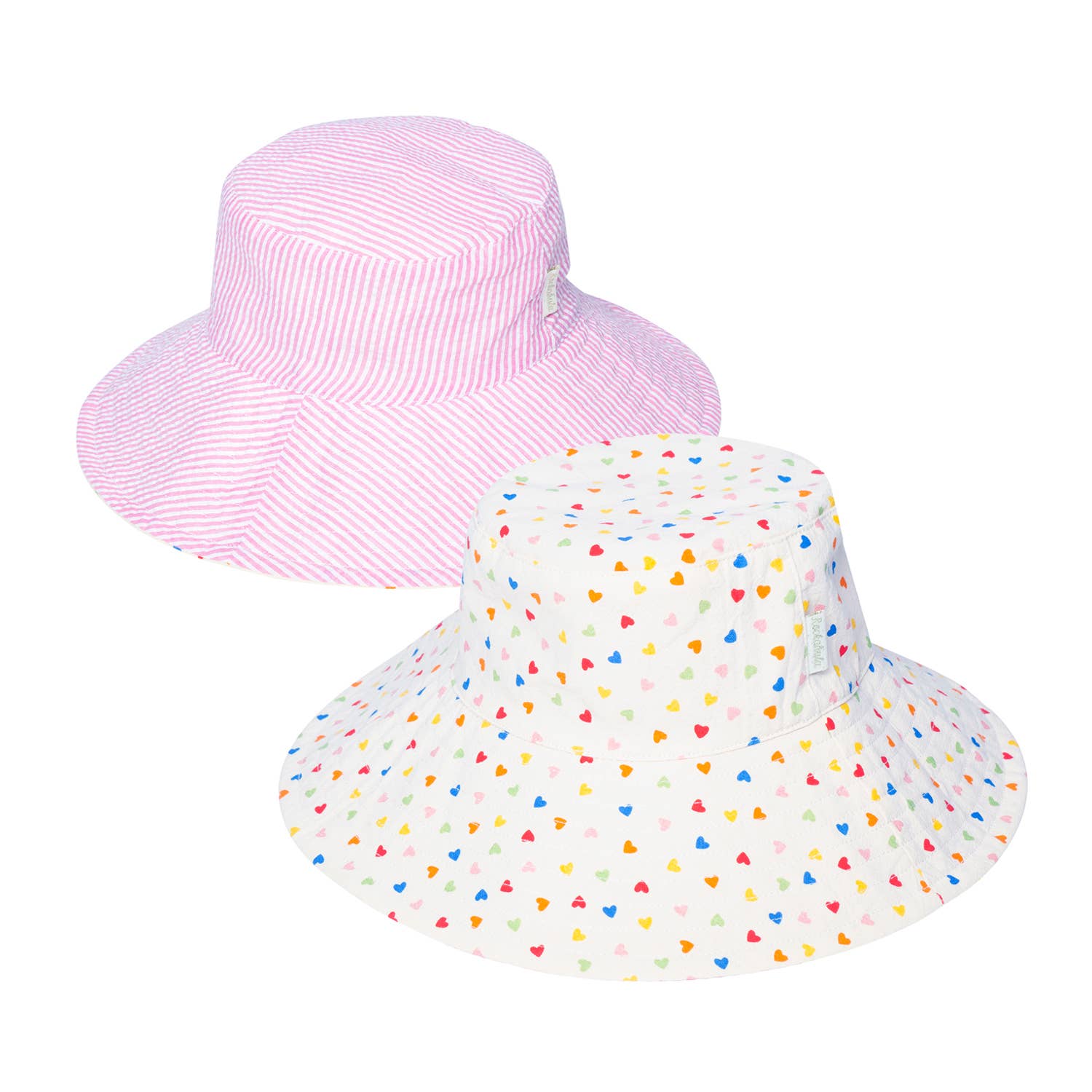 Rainbow Hearts Reversible Sun Hat 3-6 Years
