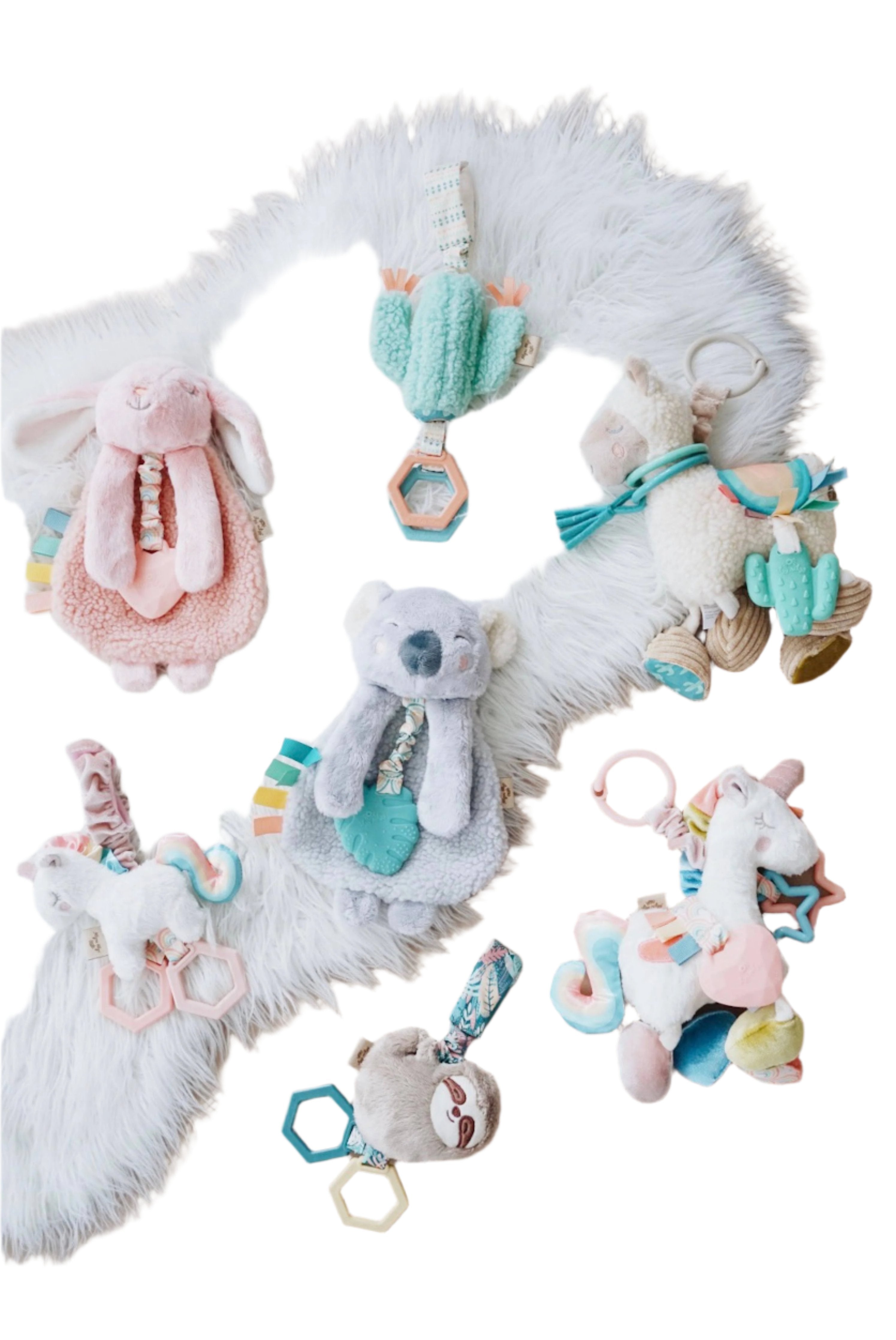 Itzy Friends Link & Love™ Activity Plush with Teether Toy