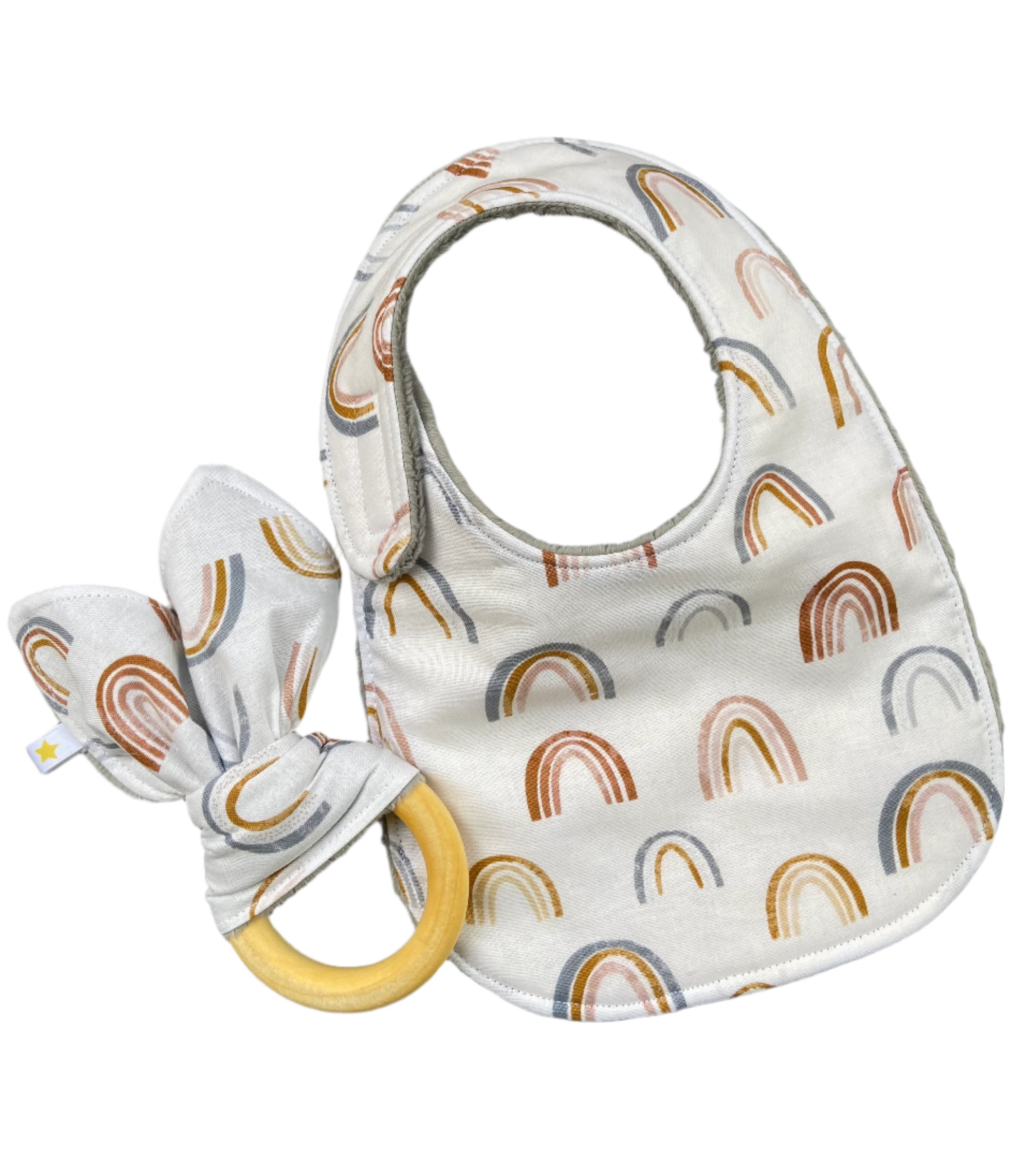 Muted Rainbows bib