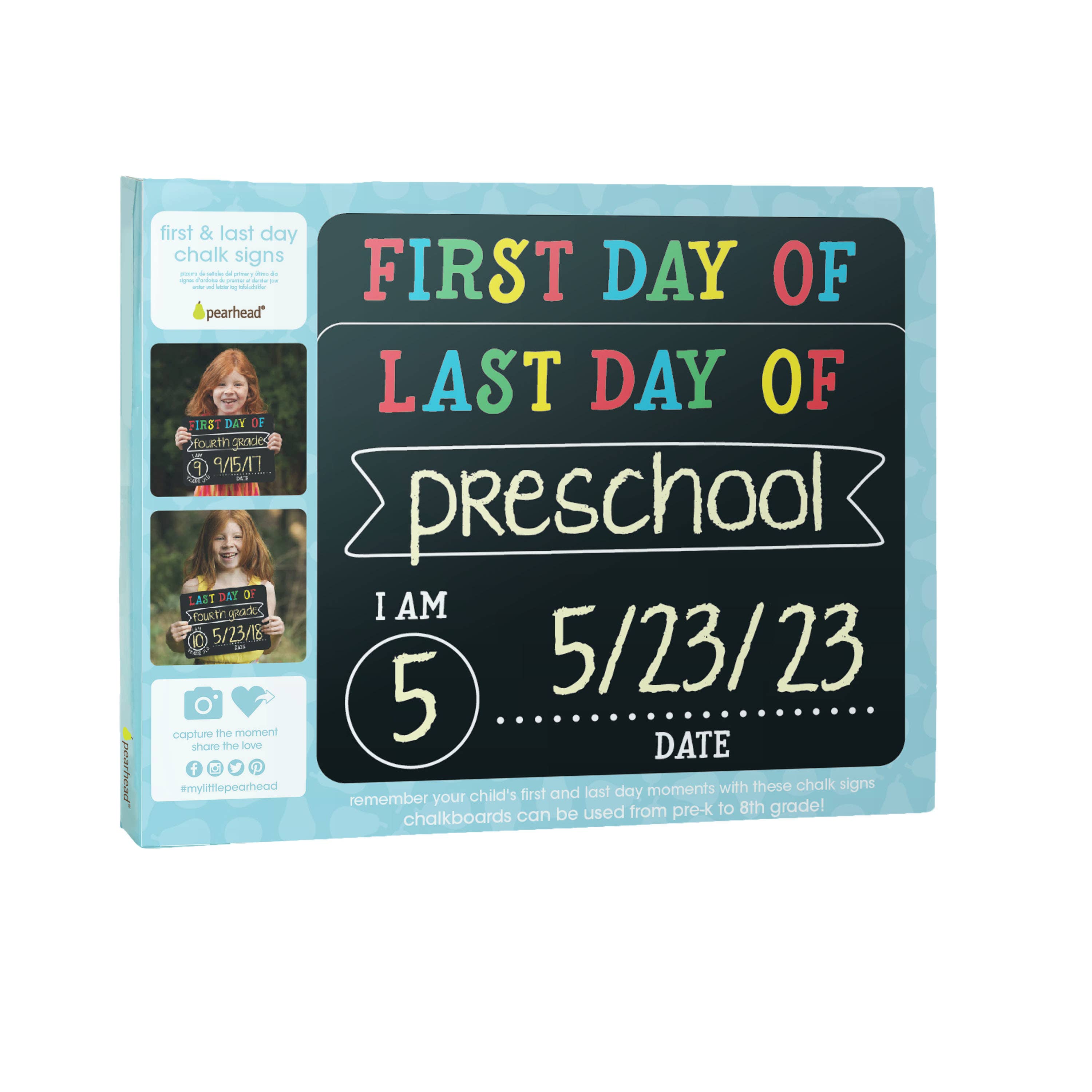 First And Last Day of School Photo Sharing Chalkboard Signs