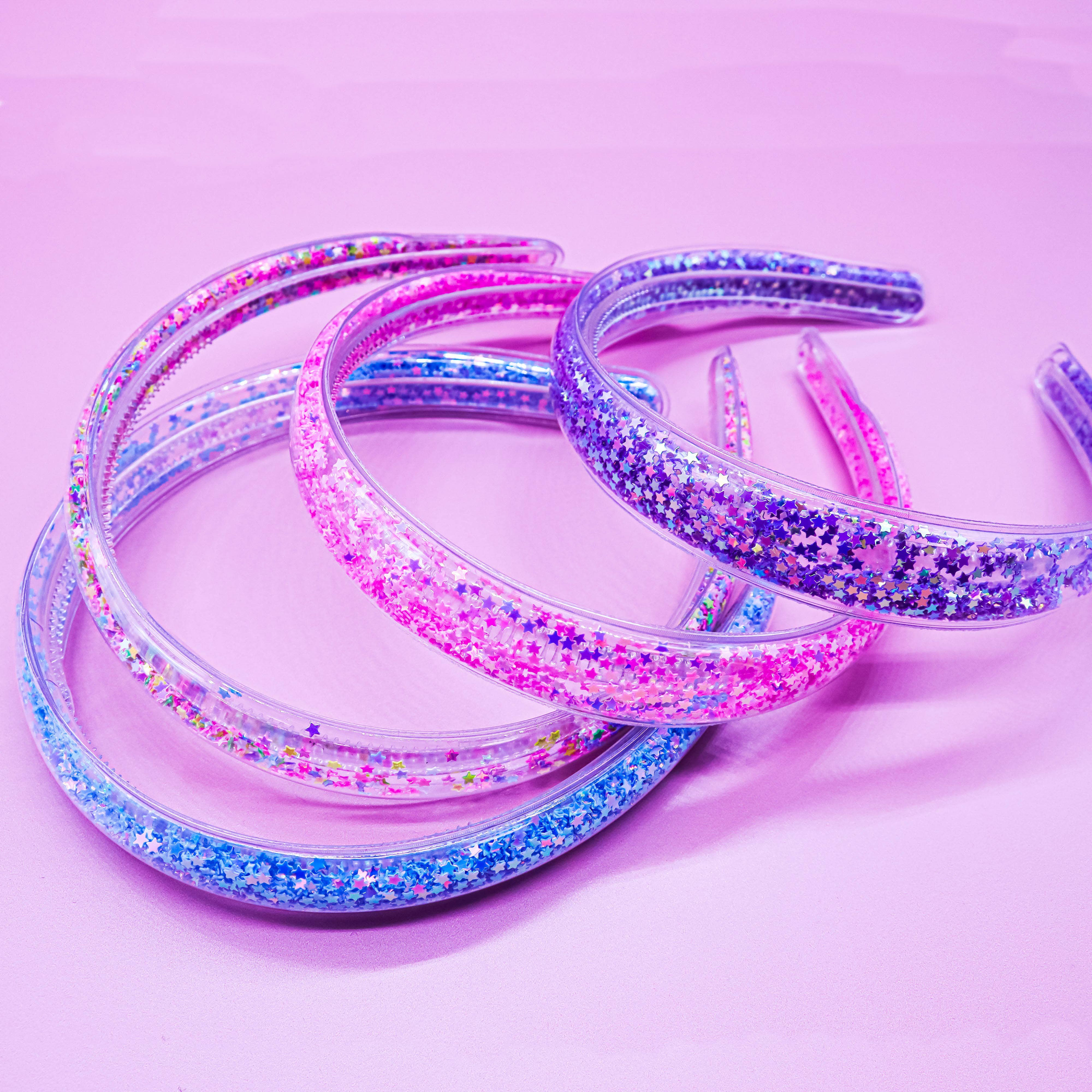 Sparkly Glitter Headbands - 4 Pack