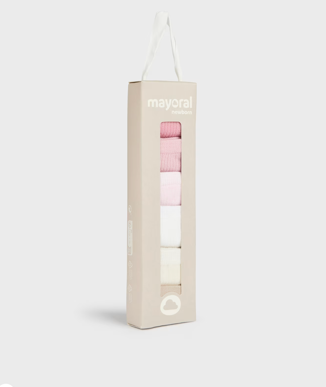 Six Pack Pink and Neutral Mayoral Socks