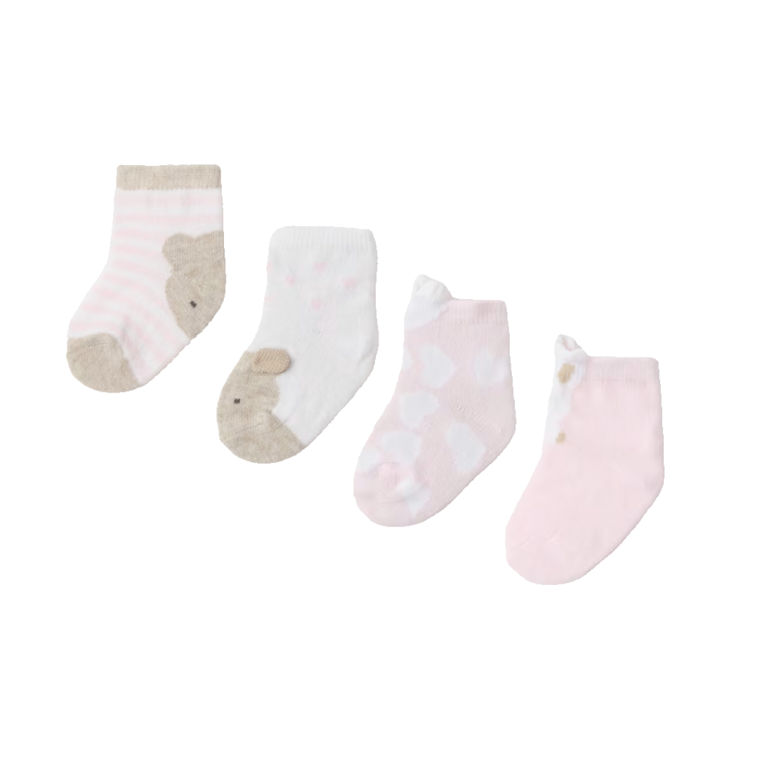 Pink Bunny & Bear Sock Set