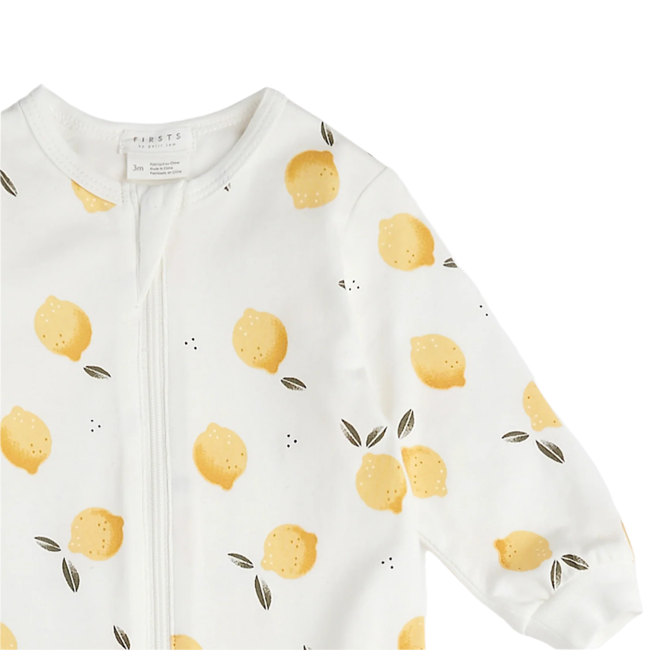 Lemon Print Organic Cotton Footie