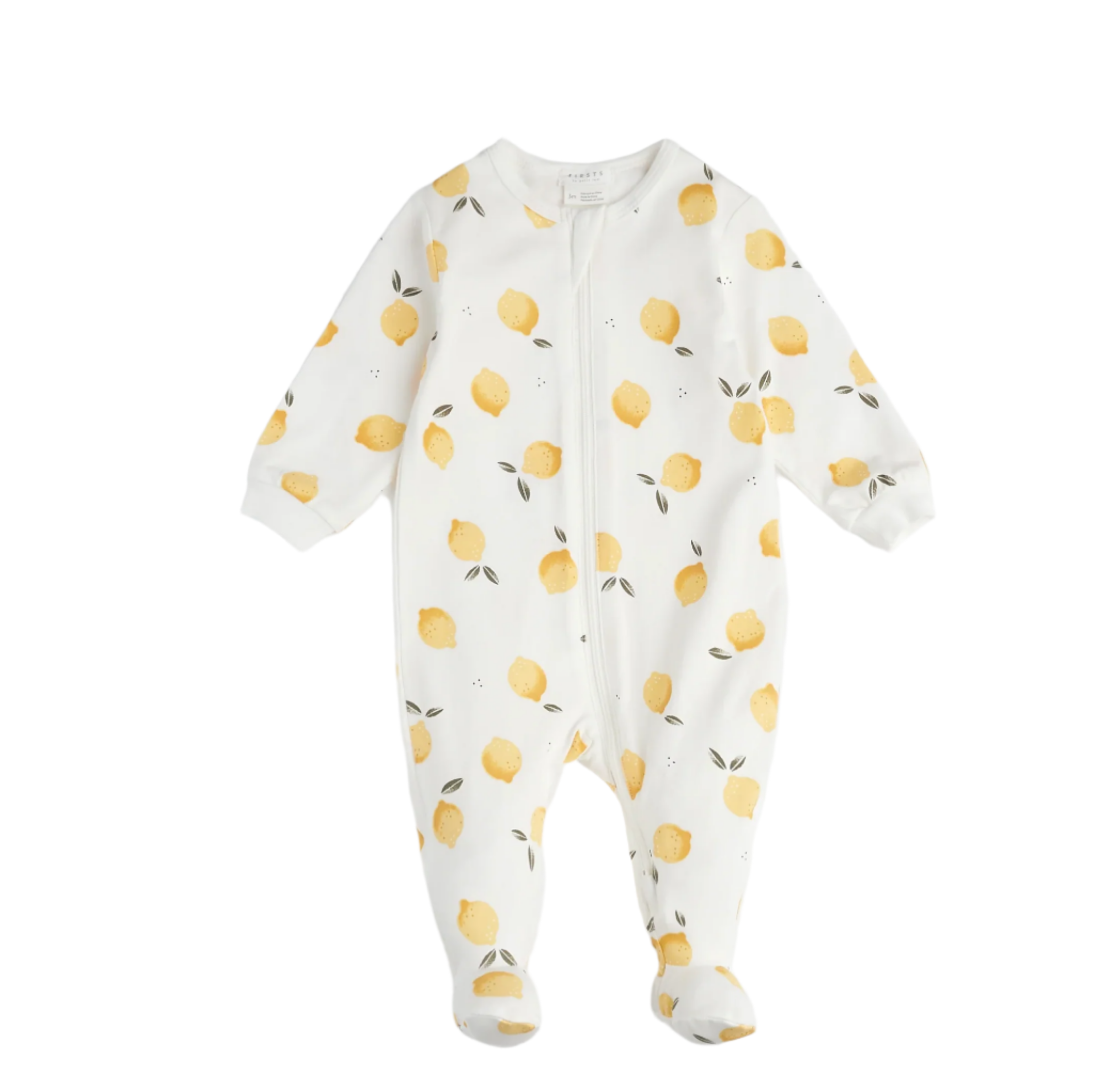 Lemon Print Organic Cotton Footie