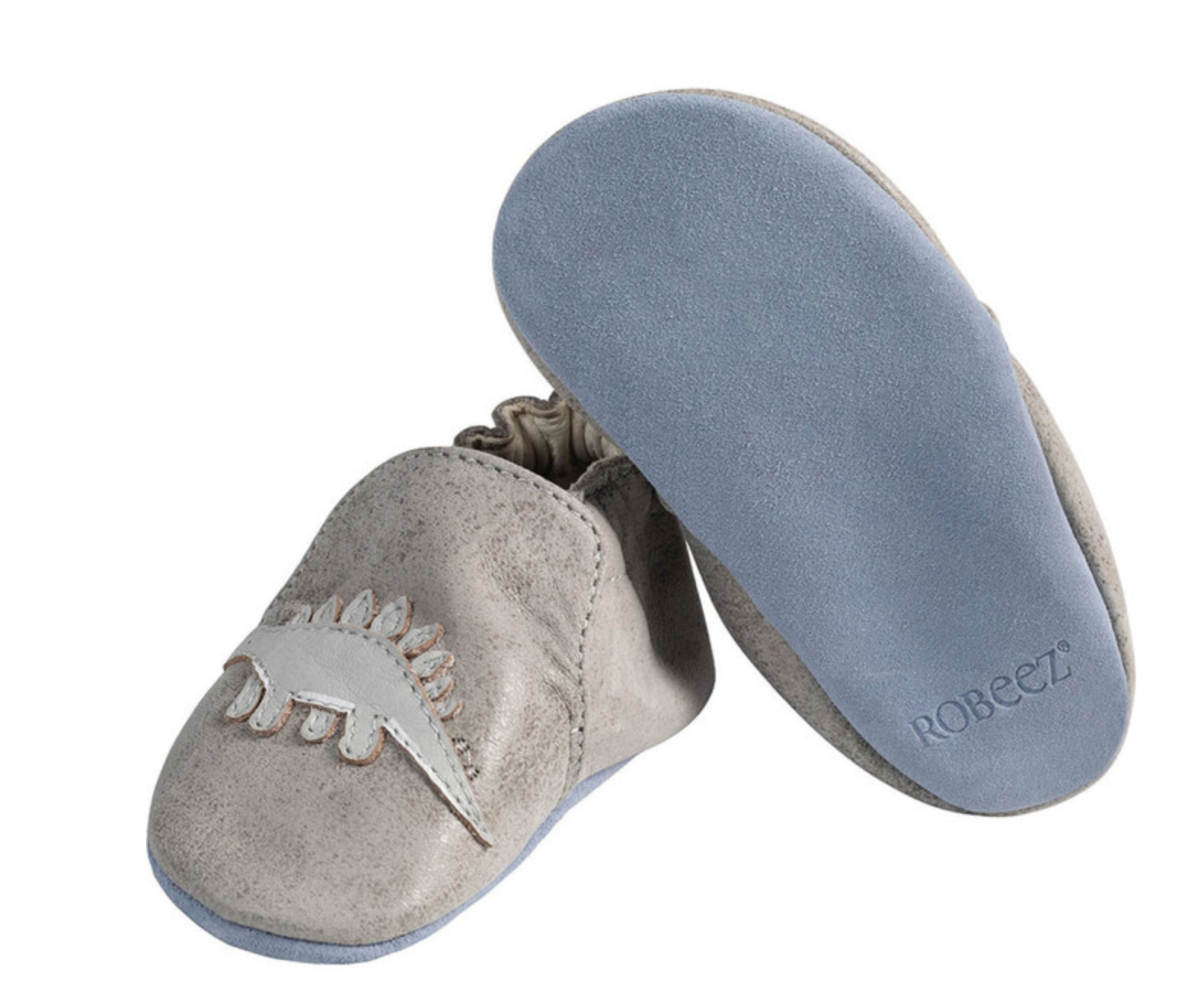 Ramsey Grey Dinosaur Soft Sole Shoes
