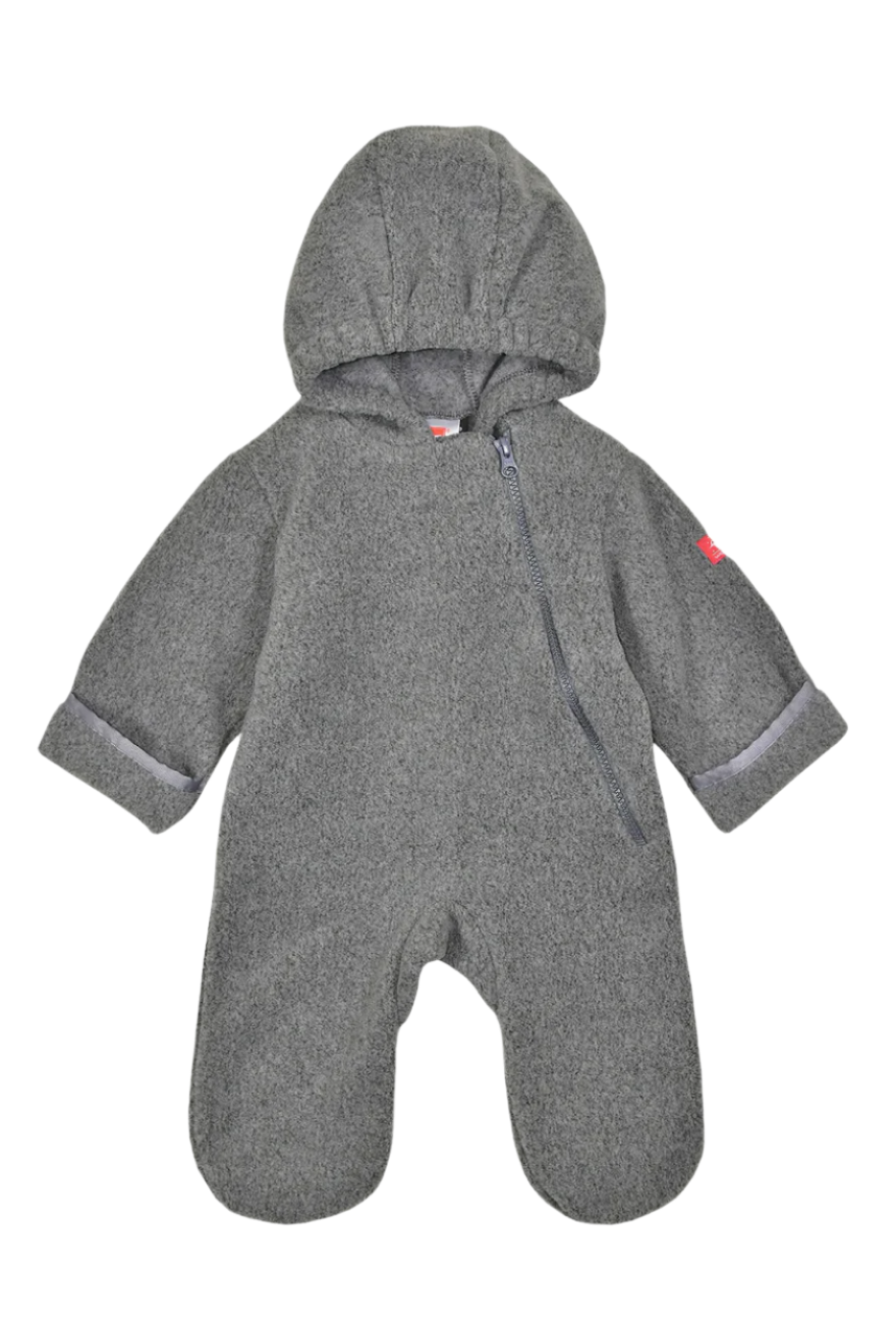 Gray Widgeon Polartec fleece bunting for infants, providing warmth and comfort with a soft, cozy design