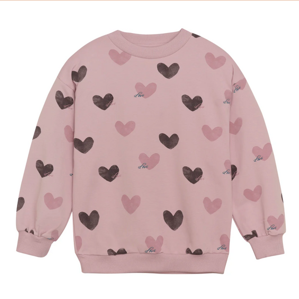 【NKNIT】ハートpattern pullover sweat 130size NKNIT pattern pullover sweat 130size