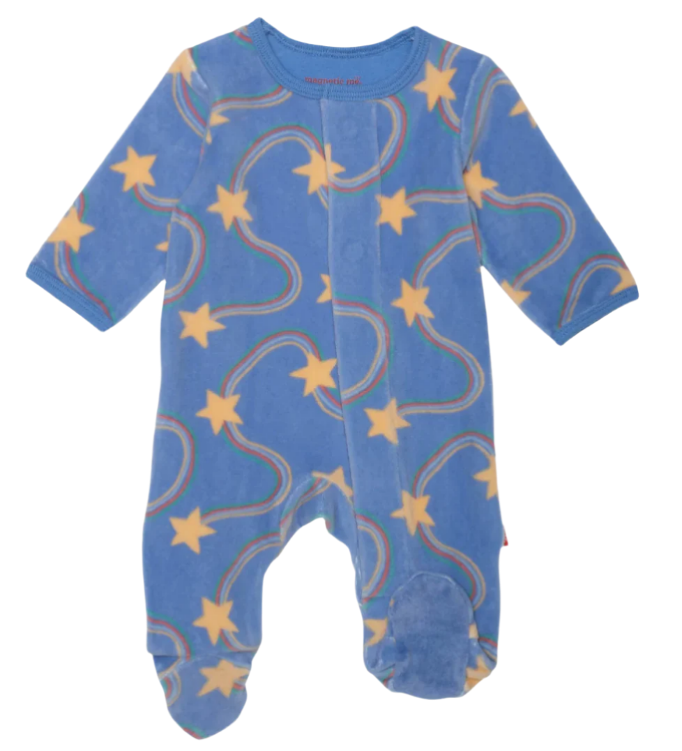 Starry Night Magnetic Velour Footie