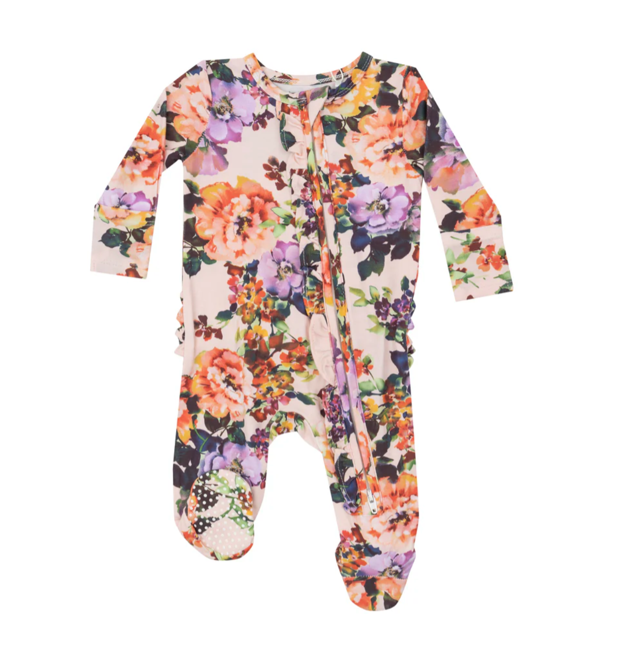 2 Way Ruffle Zipper Footie