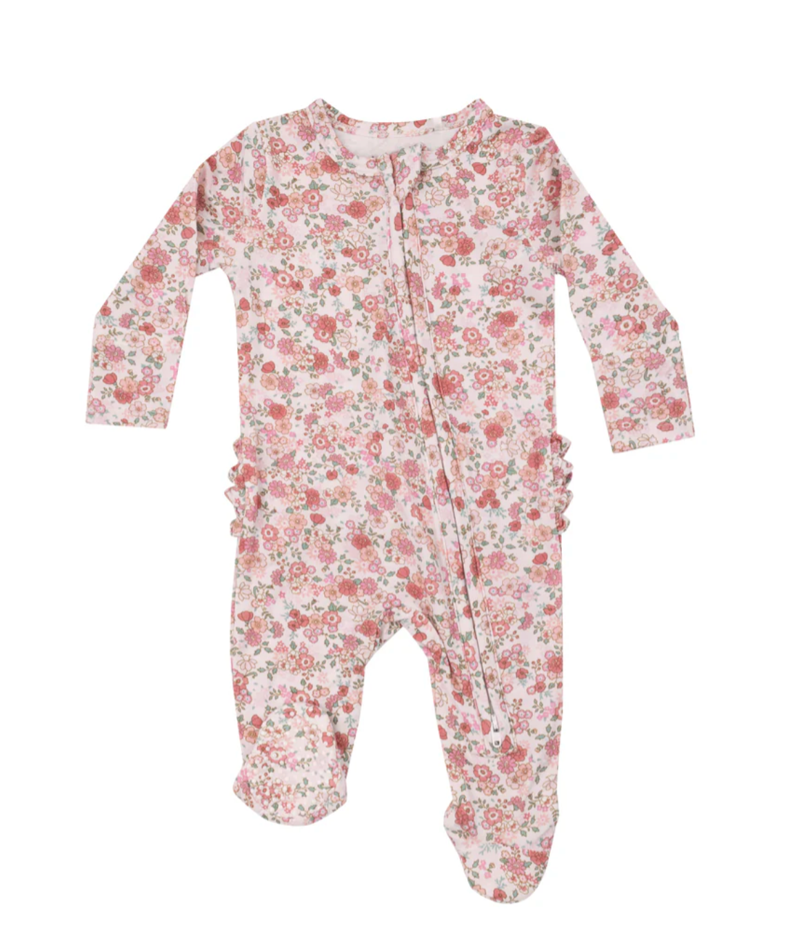 Long Sleeved Ruffle Back Footie