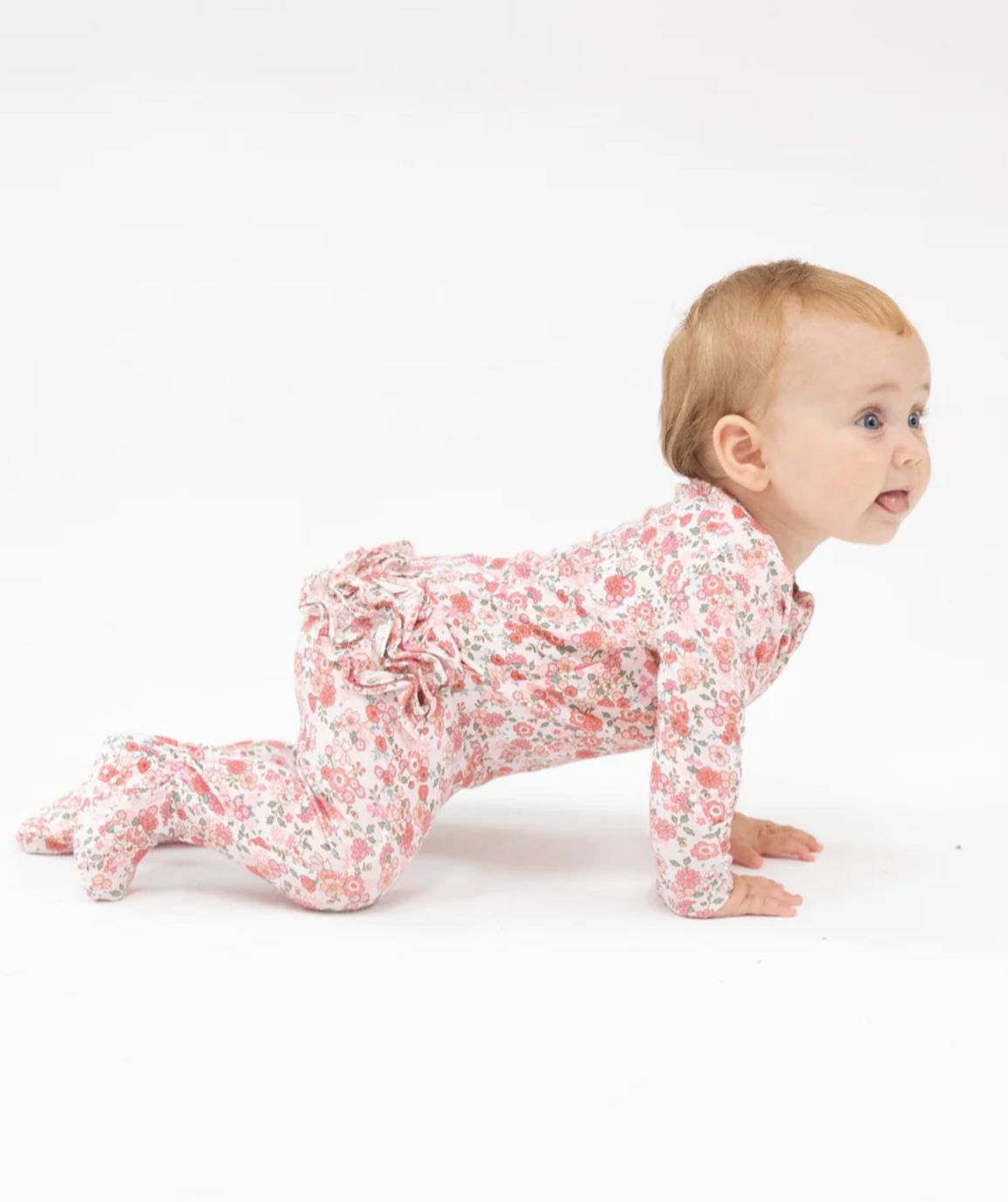 Long Sleeved Ruffle Back Footie