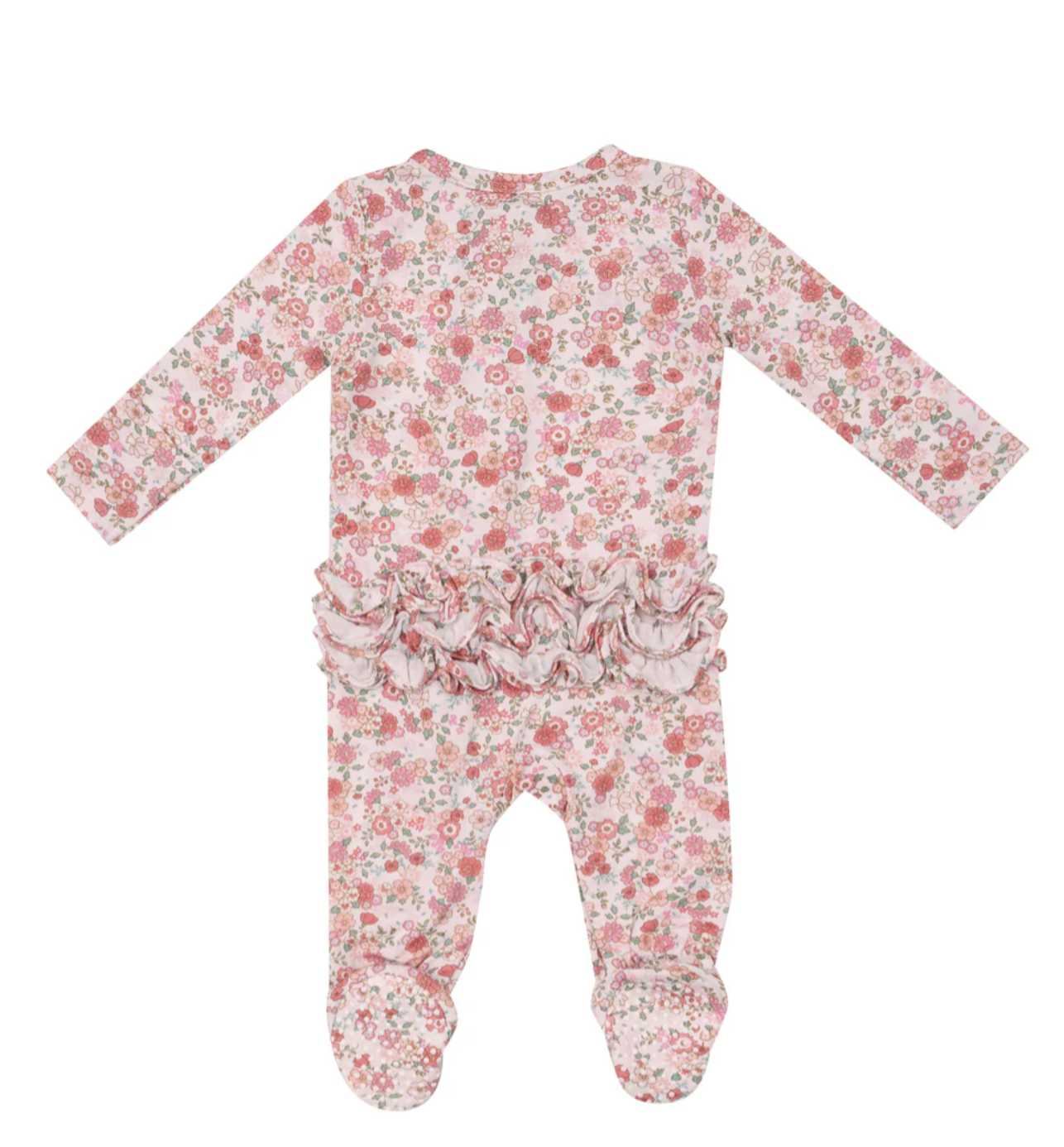 Long Sleeved Ruffle Back Footie