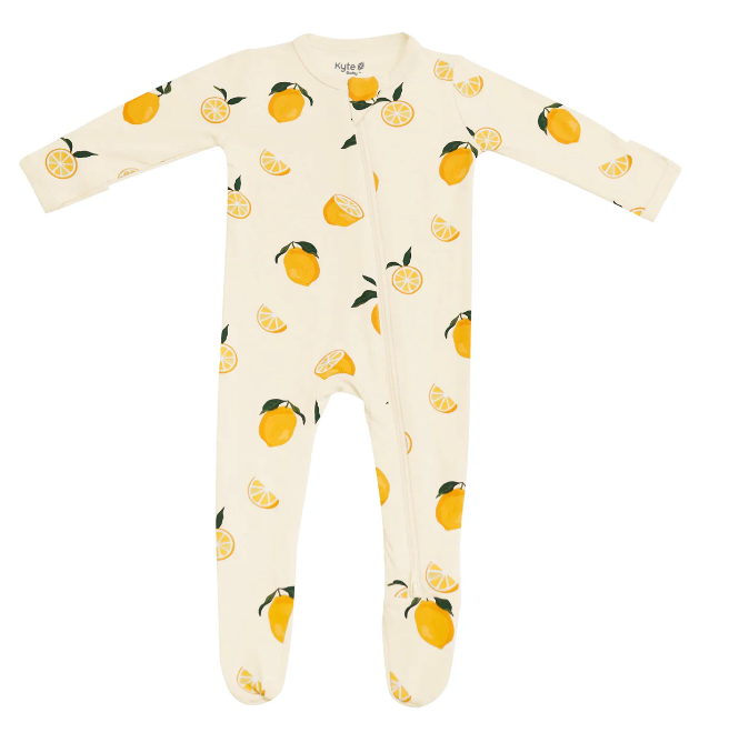 Lemon Zippered Footie