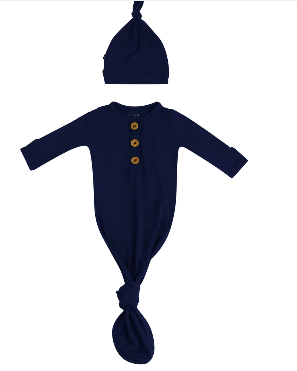 Knotted Gown with Hat Set in Navy