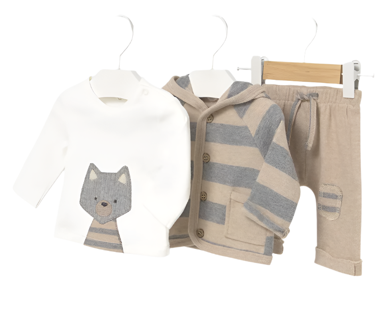 Knit Fox 3 Piece Set