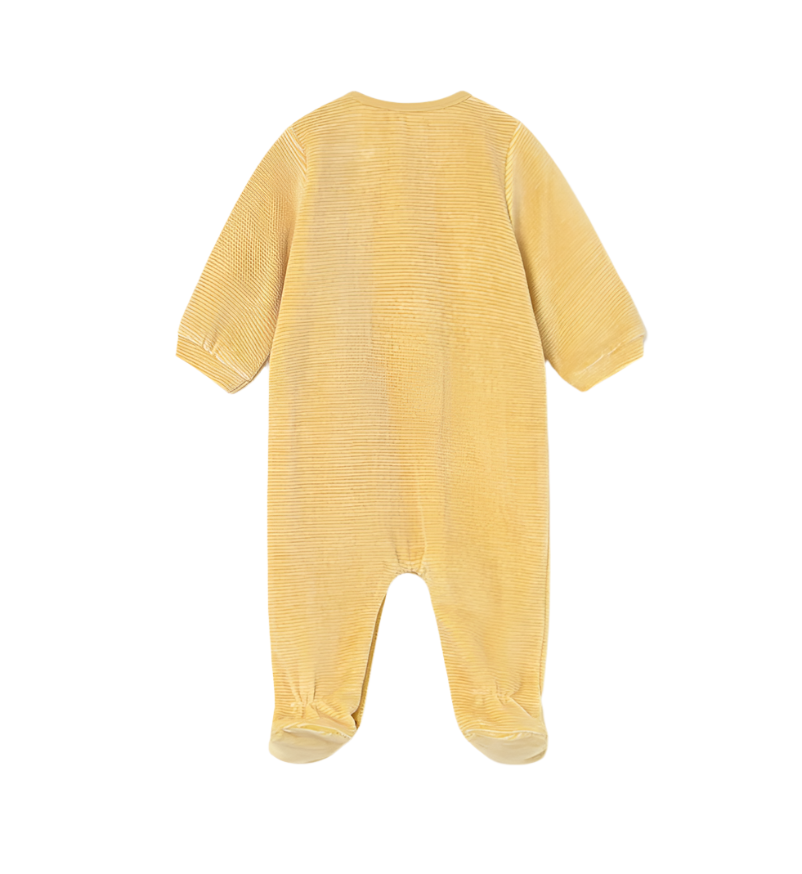 Newborn Girl Velour Footed Pajama