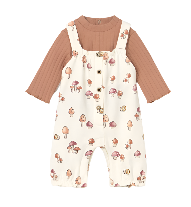 Mushroom Dungaree and Shirt