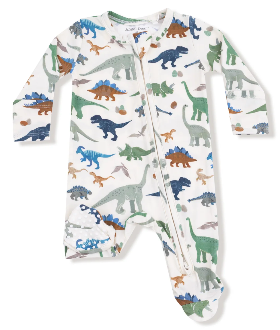 Washy Dino Zippered Footie