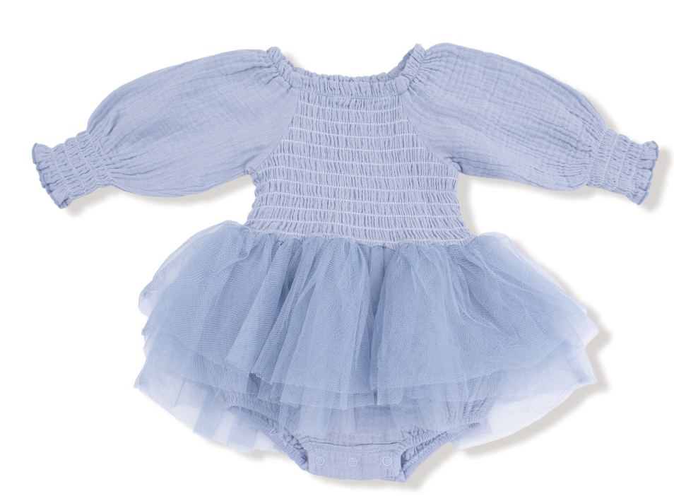 Long Sleeved Smocked Bubble Tutu