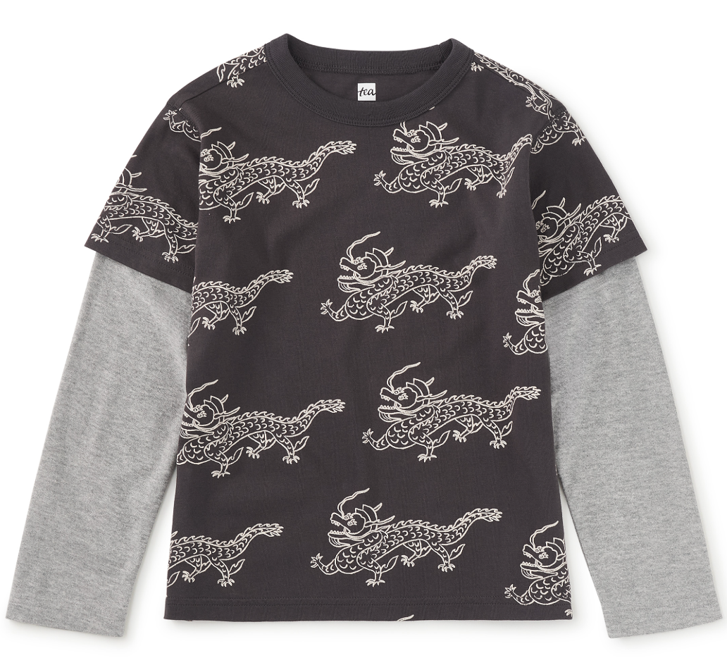 Chinese Dragon Layered Long Sleeve Tee
