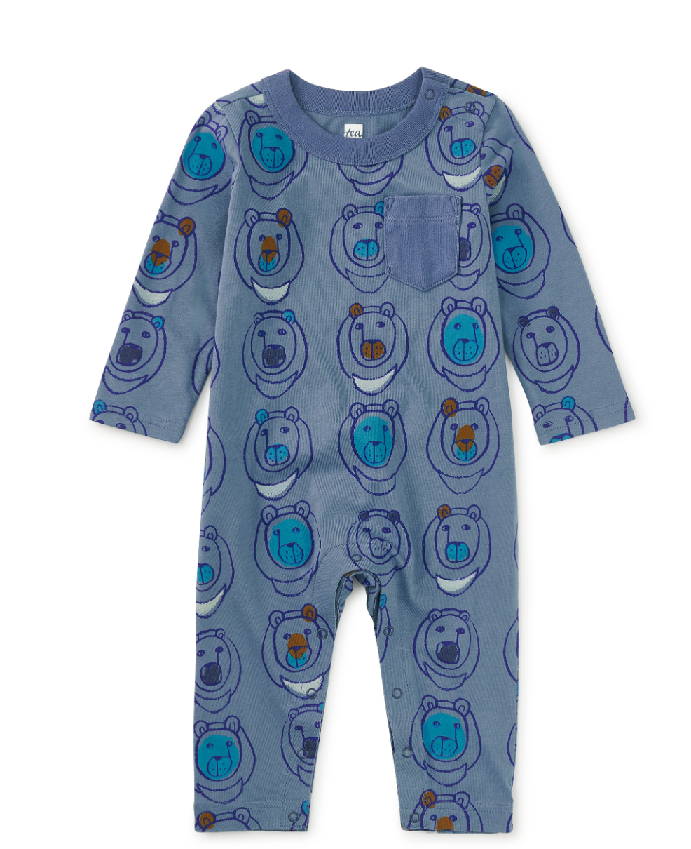 Long Sleeve Pocket Baby Romper