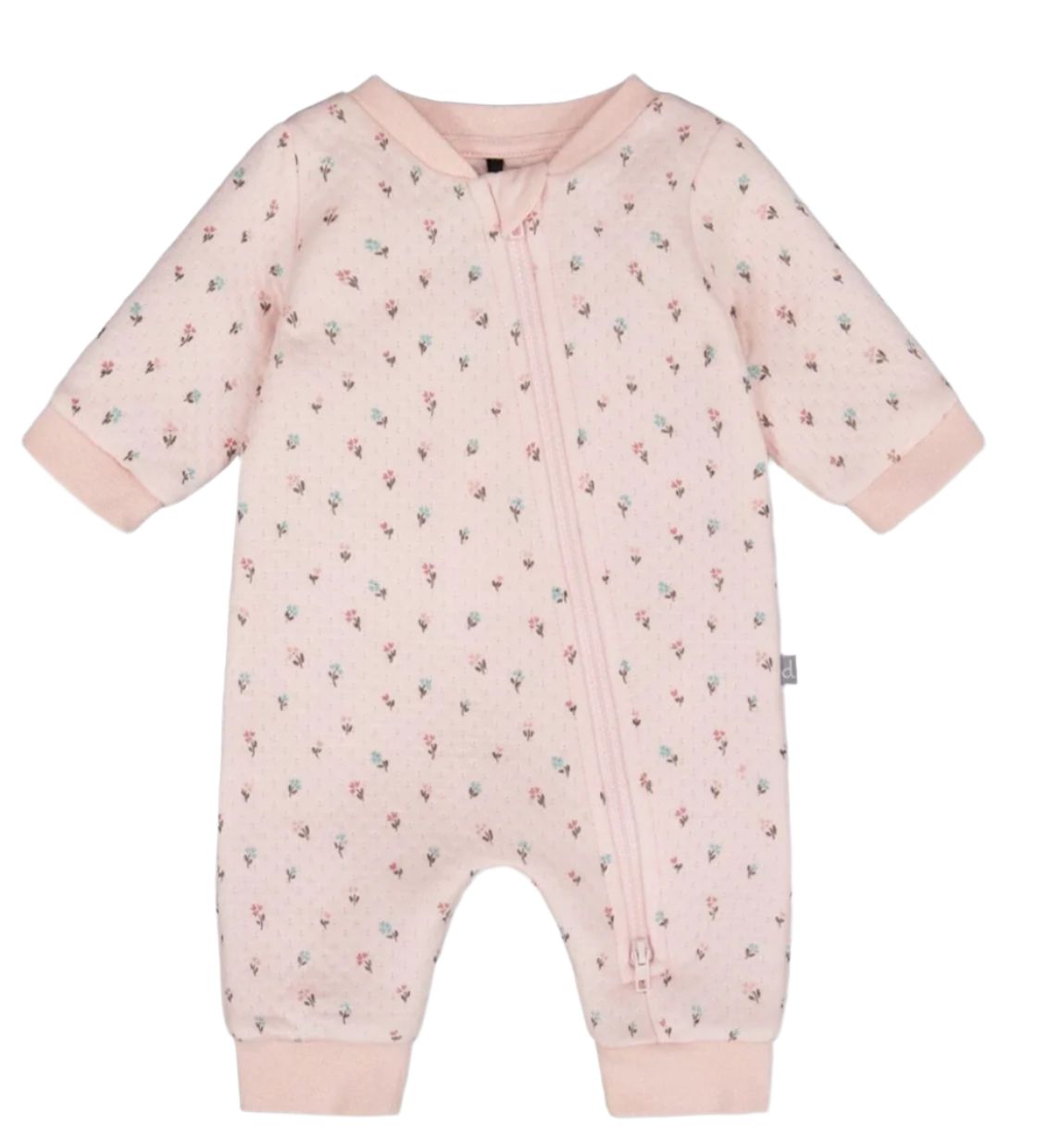 Organic Cotton One-Piece And Baby Romper in Pink Mini Floral