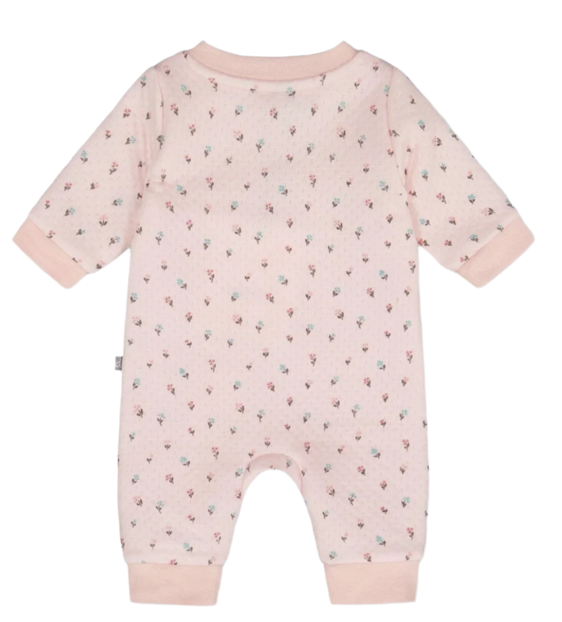 Organic Cotton One-Piece And Baby Romper in Pink Mini Floral