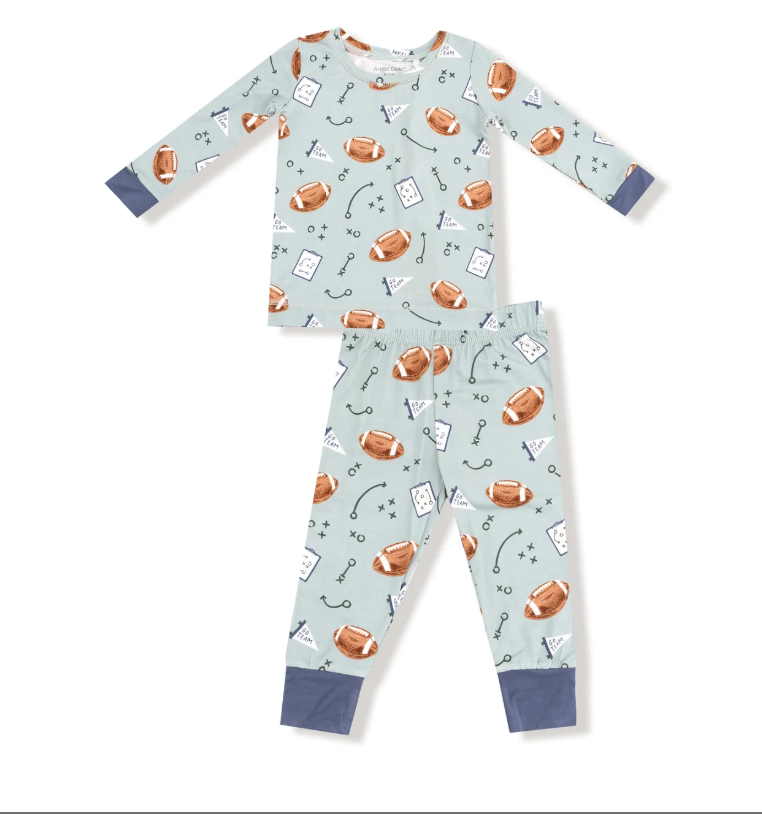 Football 2 Piece Long Sleeve Pajamas