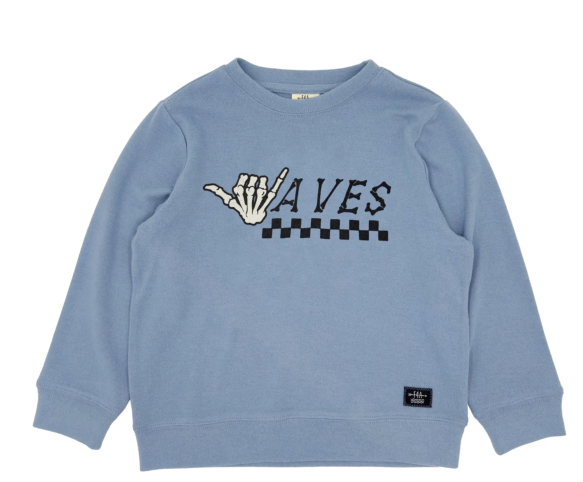 Boys Waves Hacci Pullover